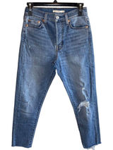 Levi’s Wedgie Skinny Jeans 26 Distressed Raw Hem High Rise Crop Photo 0