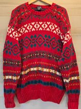 {XL} Vintage GAP Nordic Fair Isle Chunky Knit Sweater Holidays Festive Photo 0