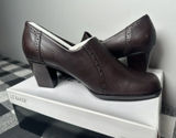 New Liz Baker Shoes Womens 8 M Slip On Pumps‎ Brown Heels Rounded Square Toe Photo 0