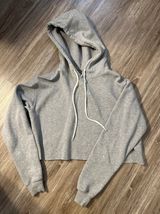 cropped grey hoodie Photo 0