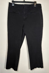 Maeve Anthropologie Pants Black Straight Leg Stretch Trousers Dark Academia 16 Photo 0