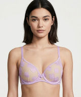 PINK Victoria's Secret Lightly Lined Legerement Double Lace/Flora Bra - Size 34B Photo 0