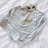 Boys Lie Mile High Club White Ribbed Henley Top | Small Photo 0