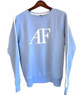 Abercrombie & Fitch signature velour initials Sweatshirt, periwinkle blue, sz L Photo 0