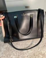 Staci Black Nude Leather Large Satchel Shoulder Bag Photo 0