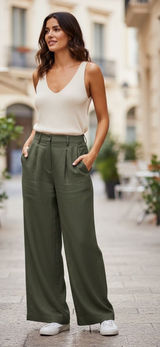 ✨Aligne Edna Wide Leg Split Green Sz 4 Pants✨ Photo 0