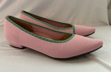 Vionic Dahlia Pink Knit Ballet Flats with Green Trim 9 Photo 0