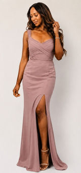 Baltic‎ Born Opal Sweetheart Gown 1X Mauve Pink Formal Wedding Guest Maxi Dress Photo 0