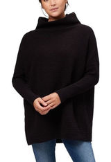 Free People Ottoman Slouchy Sweater Pullover Size M Black Oversized Lagen Fall Photo 0