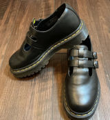 Dr. Martens 8065 Bex Double Buckle Mary Jane Black Leather Platform Shoes Size 7 Photo 0