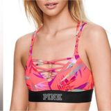 Victorias Secret PINK Ultimate Unlined Neon Strappy Bralette Photo 0