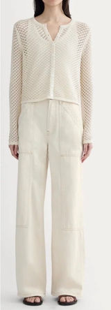 Everlane The Carpenter Jean Bone White Wide Leg Organic Cotton Pants Womens 33 Photo 0