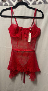 NWT Victoria’s Secret Wicked Babydoll Dress Size Large Red No Underwear Photo 0
