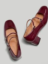 New MADEWELL The Nettie Heeled Mary Jane in Cabernet Patent Leather, W 9.5 NWOB Photo 0