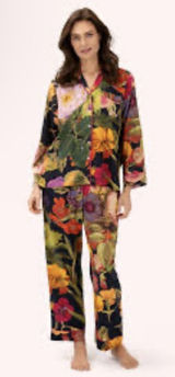 Powder "Midnight Posy" pajamas Floral Size Large Long Sleeves Pants Photo 0