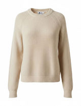 Vintage Sea Boston 100% Cotton Shaker Knit Sweater XL Cream Made in USA Unisex Photo 0