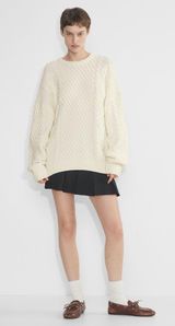 Aritzia Peggy Sunday Best Sweater Cable Knit Wool Photo 0