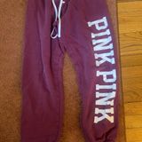 Women’s Burgundy Sweatpants by PINK Victoria's Secret Photo 0