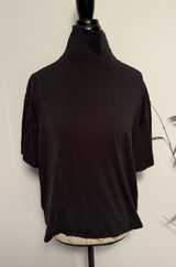 Lululemon Relaxed Fit Cotton Blend T-Shirt Black Neutral Capsule Wardrobe Sz 10 Photo 0