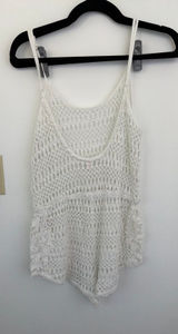 Crochet Romper Cover-Up Victoria's Secret White Photo 0