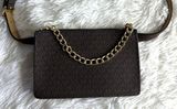 MICHAEL KORS Jet Set Brown Signature with Chain Belt Bag Photo 0
