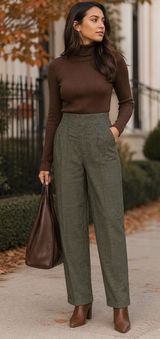 Hemp Momma Luna Pant Olive Green High Waist Pleated Trousers Small 121W5W1072 Photo 0