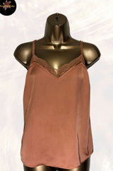 Abercrombie & Fitch Lace-Trim Cami in Terracotta Photo 0
