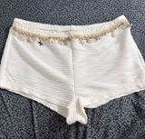 White Shein Shorts shells waistband Photo 0