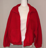 Old Navy Red Fleece Zip-Up Jacket Size XL Photo 0