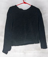 Lululemon Wool Whenever Crew Black Sherpa Fleece Back-Zip Cropped Sweater Size 4 Photo 0