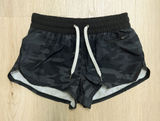 Vuori Black Watercolor Camo Clementine Dolphin Hem Lined Running Short XS *FLAWS Photo 0