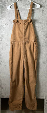 Faherty Brown Corduroy‎ Jumpsuit Overalls Straight Leg Utility Casual Small Photo 0