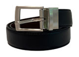 Reversible‎ Belt Womens 27 Small Black Brown Excellent Rotating Buckle Office Photo 0