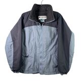 Vtg Columbia Interchange Jacket Nylon Fleece Blue‎ Grey Womens M Hiking Gorpcore Photo 0