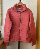 Columbia Puffer Jacket Omni-Heat Insulated Full Zip‎ Up Coat Salmon Pink Size XS Photo 0
