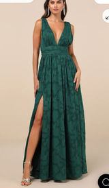 Lulus Sweet Sophistication Green Burntout Floral Dress Maxi Dress Size XL Photo 0