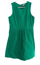 J.Crew Womens Kelly‎ Green Sleeveless Fit and Flare Textured Slub Knit Dress M Photo 0