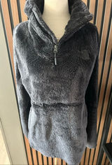 The North Face Women's Osito Sport Hybrid 1/4 Zip Pullover M comfy cozy soft gra Photo 0