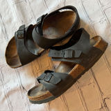 Birki's by Birkenstock "Panama" Ankle Strap Sandals 40 Black Hippie Bohemian Photo 0