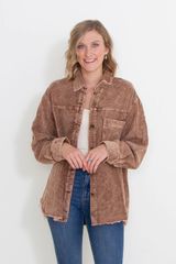 brown corduroy shacket Photo 0