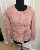 Marrakech Anthro Style Quilted Jacket small pink tie dye moto lightweight Photo 0