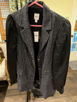 Maeve Anthropologie Black and Gray Women's Jacket Blazer size 10 Photo 0