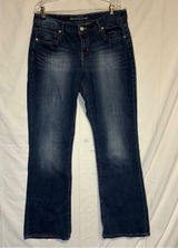 Maurices Women's Bootcut Jeans Mid Rise Dark Wash Stretch Blue Denim Size 13/14 Photo 0