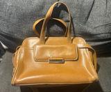 Vintage Cole Haan Tan Leather Satchel Medium Handbag G Series Village Buckle Y2K Photo 0