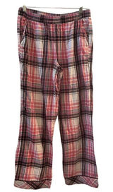 Victoria's Secret Women's M Pink Plaid Pajama Pants Elastic Waist‎ with Pockets Photo 0