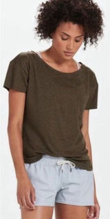 Vuori Lux Performance Short Sleeve Athletic‎ TShirt Sz XS Oregano Heather Green Photo 0