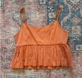 Anthropologie Orange Ruched Top Maeve Photo 0