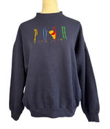 Vintage Disney Winnie the Pooh Sweatshirt XL Navy‎ Blue Brazos Sportswear USA Photo 0
