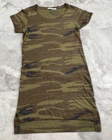 Alternative Apparel Camo Olive Green T-Shirt‎ Dress Size Small S Photo 0