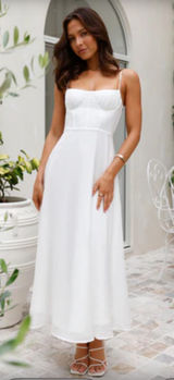 Hello Molly Midi Dress White Photo 0